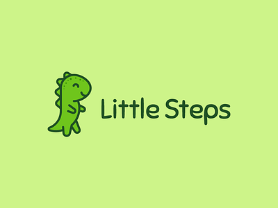 Little Dino | Logo v1 baby dinosaur character cute dinosaur dinosaur dinosaur logo happy illustration logo pet shy shy pet
