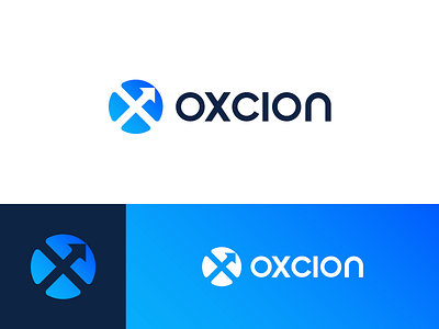 Oxcion Technology custom type icon logo mark logotype ox ox logo ox mark technology logo