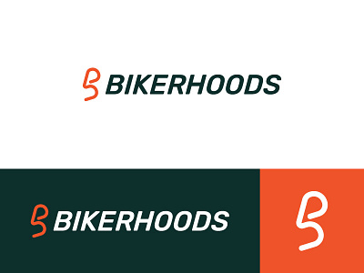 Bikerhoods logo bicycle logo bike logo branding cycling cycling logo handlebar logo logo logotype mark riders logo typography
