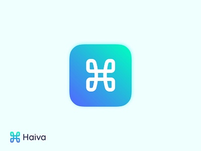 Haiva App Icon app app icon app logo app ui gradient gradient color gradient icon haiva logo design ui deisgn