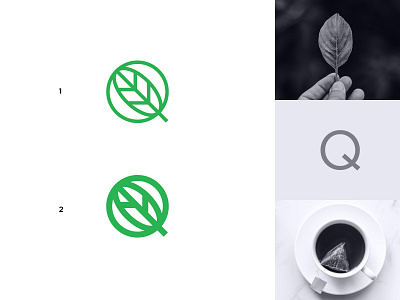 Qualitea | Logo Concept branding coffee logo farmer green mark minimal minimal logo nature q logo tea leaf tea logo