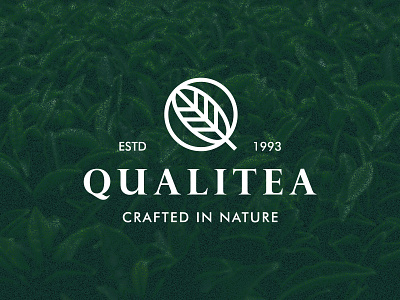 Qualitea Logo green handcrafted leaf leaf logo logo logotype minimal nature organinc q logo tea logo