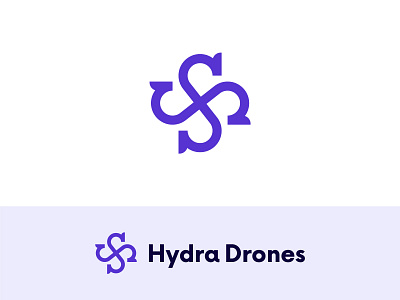 Hydra Drones Logo (Unsold) animal logo branding dragon dragon logo drone logo drones infinity infinity logo logos logotype mark minimal robotic logo