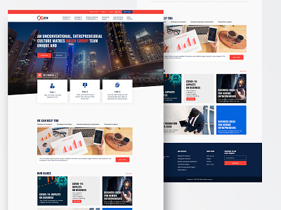 Oklen Group Website UI Design