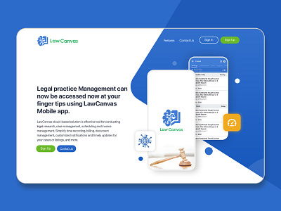 Law Canvas Landing Page UI