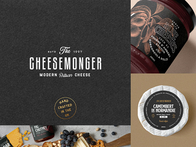 The Cheesemonger branding cheese food logo packaging retro typography vintage vintage badge vintage design