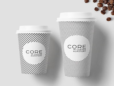 Core Coffee Roastery branding coffee core line logo packaging pattern roastery