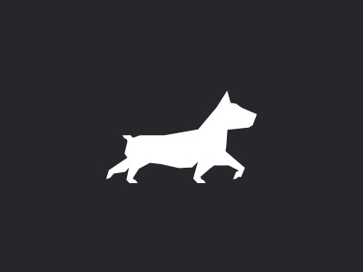 Dog animal dog geometric icon logo poly sharp