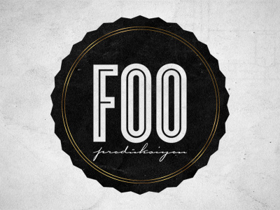 FOO produksiyon black foo gold logo production retro typography typography gold white