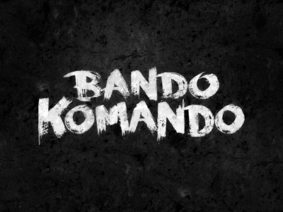 bandokomando logo bandokomando black brush grunge logo music typography white