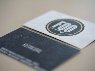 FOO produksiyon - card black business card foo gold logo production stationary typography white