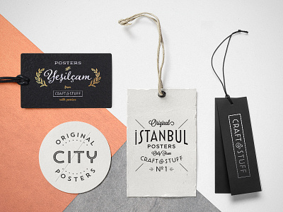 Badges badge branding craft istanbul. turkey label logo mockup typography
