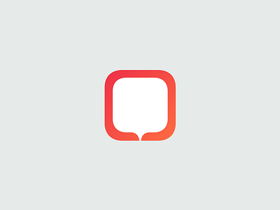 Speech Bubble App icon app apple bubble icon ios logo message red speech