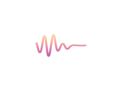 Audio Logo auido beat branding gradient icon line logo music pink purple sound yellow