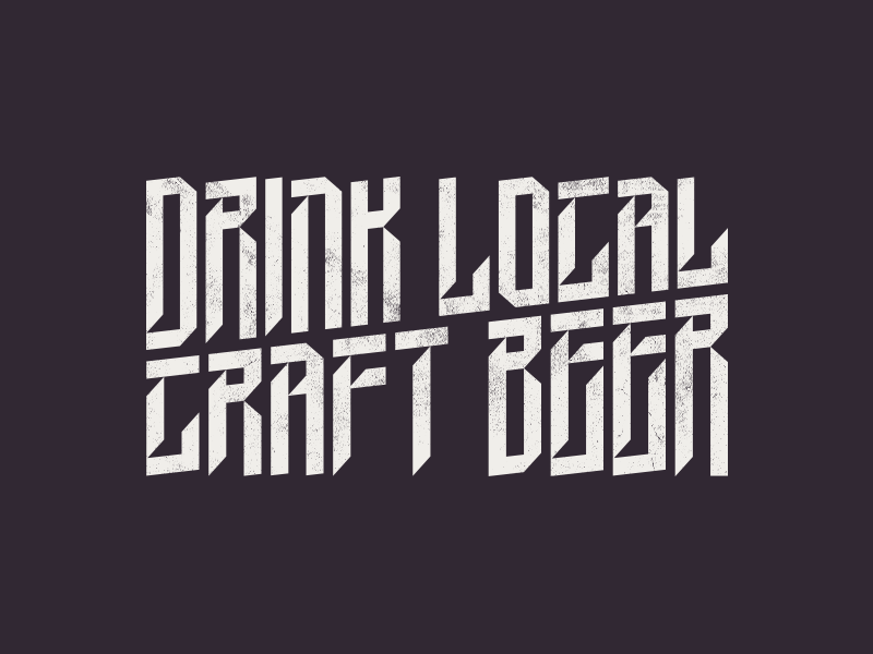 Drink Local Craft Beer headline beer german poster freebie free gothic font typography