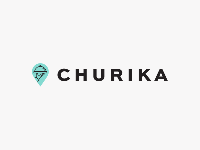 Churika Logo mark app new york london food delivery serif branding icon logo