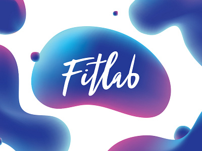 Fitlab branding fitness fluid gradient handwriting lava logo london typography