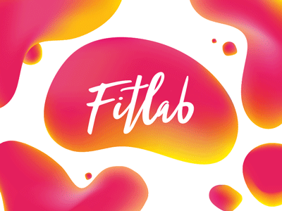 Fitlab Branding Animation animation branding fitness fluid gif gradient gym handwriting lava logo london