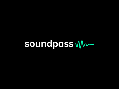 Soundpass Logo - 2 audio brand branding gradient icon logo logotype london mark sound typography ui