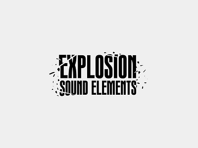 Soundsnap Typography #9 - Explosion Sound Elements branding design distort element explosion font icon illustration particles sound type typography vector