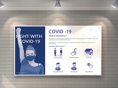 Poster for COVID-19 Awareness branding design illustration