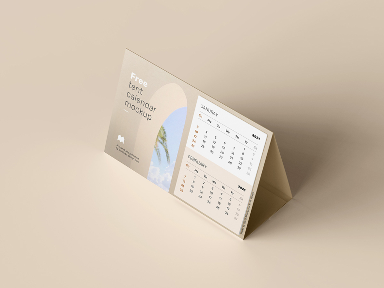 Download Download Free 3 Psd Tent Calendar Mockup By Ixdzone On Dribbble