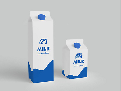 Download free Milk Carton Mockup Free branding design illustration typography ui web