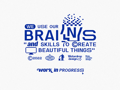 WIP brain design graphic illustration lettering typeface typography wip