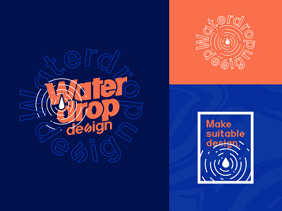 Waterdrop design branding design graphic logo typeface typography water water drop