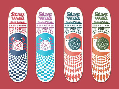 StayWild graphic illustration logo skateboard typeface typography