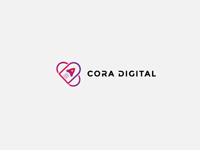 Cora digital earthy software base logo design