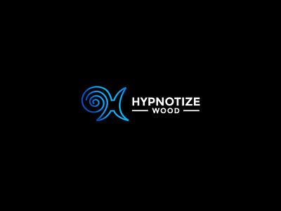 hypnotize wood logo design