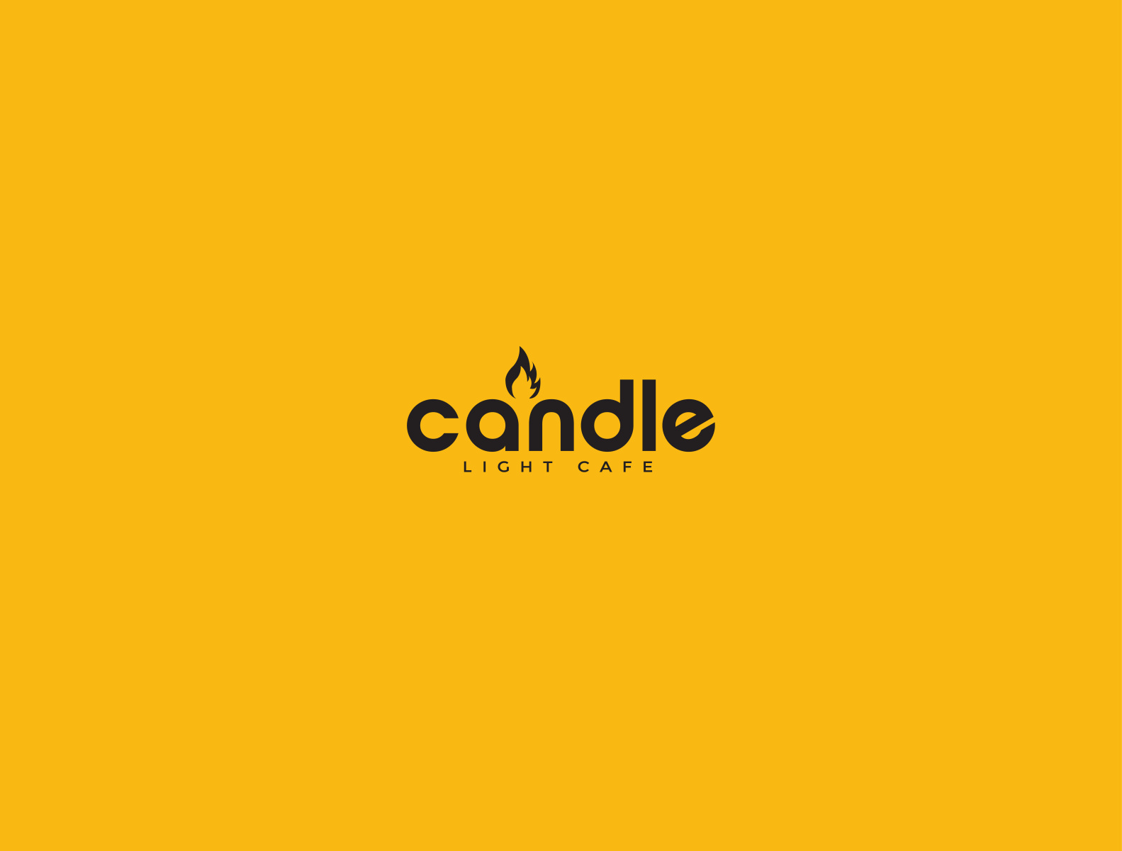 candle light cafe minimalist logo design by Ak Saju on Dribbble