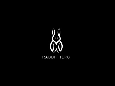 rabbit hero minimalist logo monogram design 3d animation branding design graphic design illustration logo logo creator logo ganaretor logo maker motion graphics typography typography logo ui ux