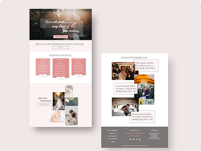 Wedding Planner Website branding design flat logo minimal type typography ux web website