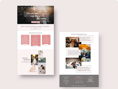 Wedding Planner Website branding design flat logo minimal type typography ux web website