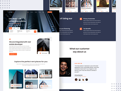 Landing Page Business Website Oemah.ly app branding business design flat minimal typography ui ux web website