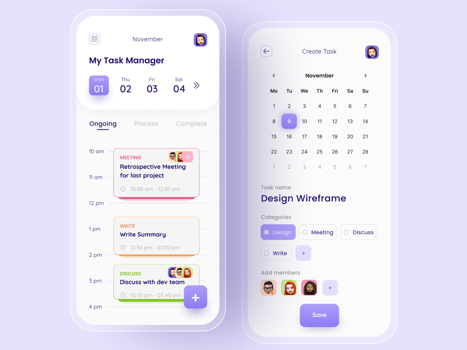 Task Manager App by Mahannani lestari on Dribbble