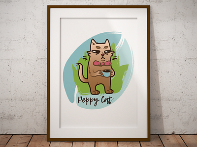 Peppy Cat art cat illustration vector