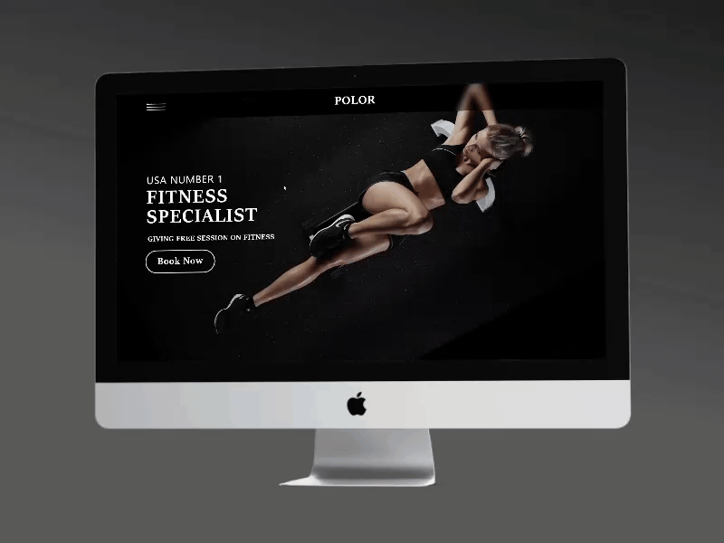 Fitness Trainee Booking Website animation design ui ux web