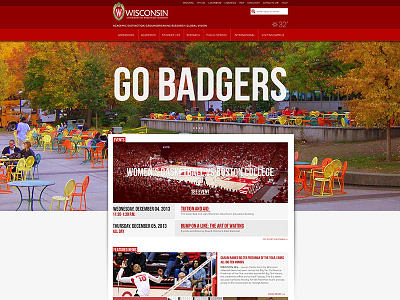 Go Badgers ui web design