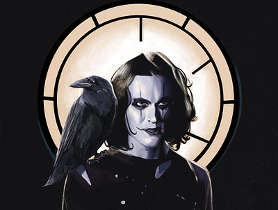 The Crow fine art illustration painting