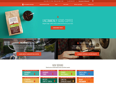 Uncommon Grounds ui design web design