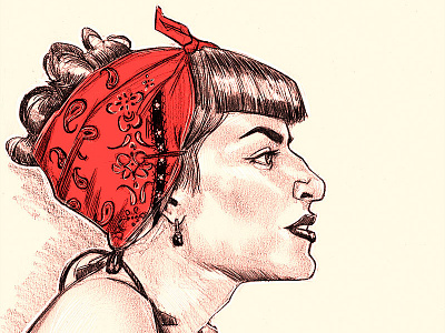 Rockabilly illustration sketch