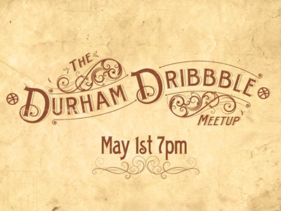 Durham Dribbble Meetup graphic design typography