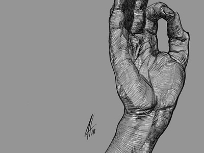 Hand drawing fine art illustration