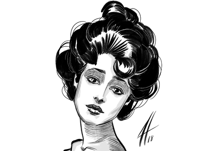 Gibson girl illustration