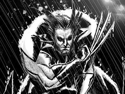 Wolverine comic art illustration