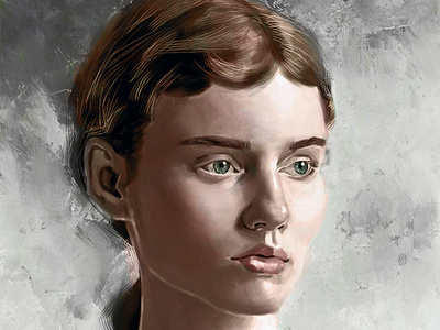 Not Green fine art illustration portrait