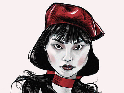 Red hat illustration procreate